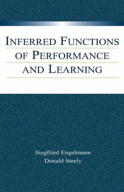 Inferred Functions of Performance and Learning (eBook, PDF) - Engelmann, Siegfried; Steely, Donald