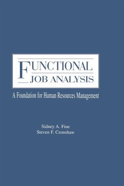 Functional Job Analysis (eBook, ePUB) - Fine, Sidney A.; Cronshaw, Steven F.