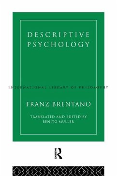 Descriptive Psychology (eBook, ePUB) - Brentano, Franz