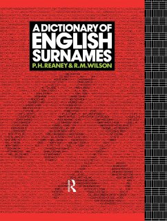 A Dictionary of English Surnames (eBook, PDF) - Reaney, P. H.; Wilson, R. M.