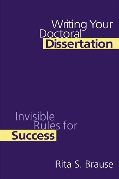Writing Your Doctoral Dissertation (eBook, PDF) Writing Your Doctoral Dissertation (eBook, PDF)