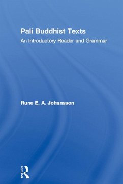Pali Buddhist Texts (eBook, PDF) - Johansson, Rune E. A.