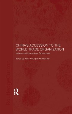Cover China's Accession to the World Trade Organization (eBook, PDF)
