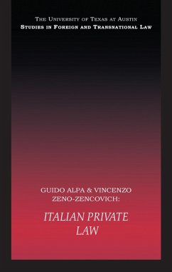 Italian Private Law (eBook, ePUB) - Alpa, Guido; Zeno-Zencovich, Vincenzo