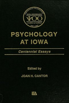 Psychology at Iowa (eBook, PDF) - Cantor, Joan H.