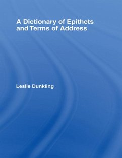 Cover A Dictionary of Epithets and Terms of Address (eBook, ePUB)