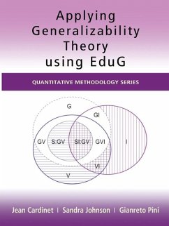 Applying Generalizability Theory using EduG (eBook, PDF) - Cardinet, Jean; Johnson, Sandra; Pini, Gianreto
