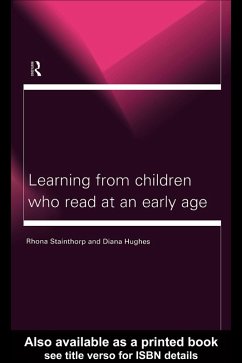 Learning From Children Who Read at an Early Age (eBook, PDF) - Hughes, Diana; Stainthorp, Rhona