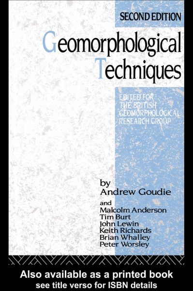Geomorphological Techniques (eBook, ePUB) Geomorphological Techniques (eBook, ePUB)