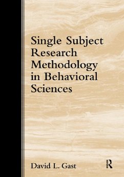 Cover Single Subject Research Methodology in Behavioral Sciences (eBook, PDF)