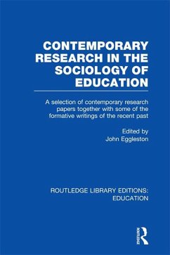 Cover Contemporary Research in the Sociology of Education (RLE Edu L) (eBook, ePUB)