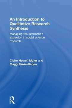 An Introduction to Qualitative Research Synthesis (eBook, PDF) - Major, Claire Howell; Savin-Baden, Maggi