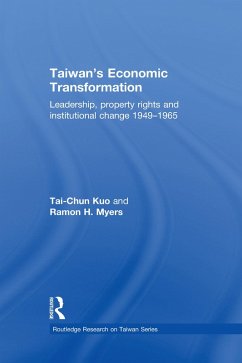 Taiwan's Economic Transformation (eBook, ePUB) - Kuo, Tai-Chun; Myers, Ramon H
