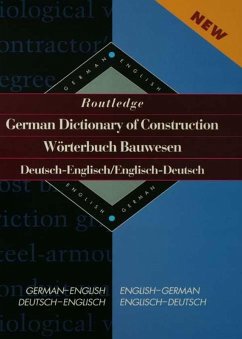 Cover Routledge German Dictionary of Construction Worterbuch Bauwesen (eBook, ePUB)