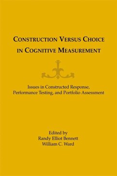 Cover Construction Versus Choice in Cognitive Measurement (eBook, ePUB)