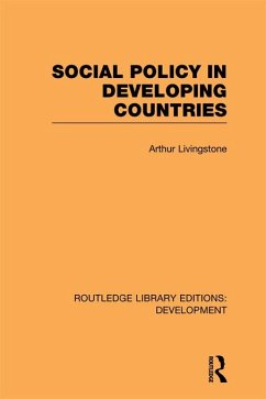 Social Policy in Developing Countries (eBook, PDF) - Livingstone, Arthur
