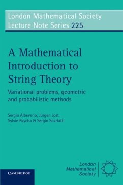 Mathematical Introduction to String Theory (eBook, PDF) - Albeverio, Sergio