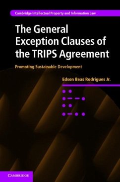 General Exception Clauses of the TRIPS Agreement (eBook, PDF) - Edson Beas Rodrigues, Jr