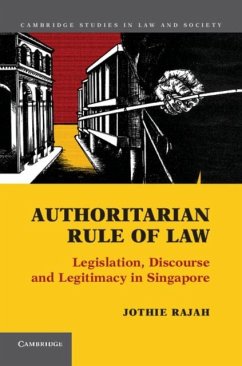 Authoritarian Rule of Law (eBook, PDF) - Rajah, Jothie