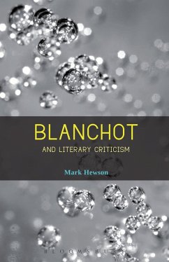 Blanchot and Literary Criticism (eBook, ePUB) Cover Blanchot and Literary Criticism (eBook, ePUB)