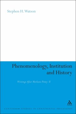 Phenomenology, Institution and History (eBook, ePUB) - Watson, Stephen H.