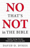 No, That's Not in the Bible (eBook, ePUB)