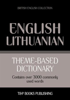 Cover Theme-based dictionary British English-Lithuanian - 3000 words (eBook, ePUB)