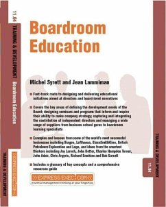 Boardroom Education (eBook, PDF) - Syrett, Michel; Lammiman, Jean