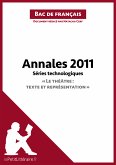 Annales 2011 Séries technologiques "Le théâtre : texte et représentation" (Bac de français) (eBook, ePUB)
