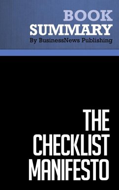 Summary: The Checklist Manifesto - Atul Gawande (eBook, ePUB) - Publishing, BusinessNews