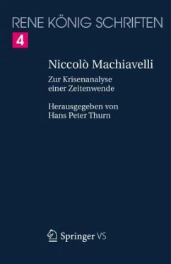 Niccolò Machiavelli - König, René. Thurn, Hans Peter (Hrsg.)