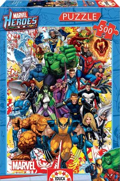 Carletto 9215560 - Educa, Marvel Heroes Superhelden, Comic-Puzzle, 500 Teile