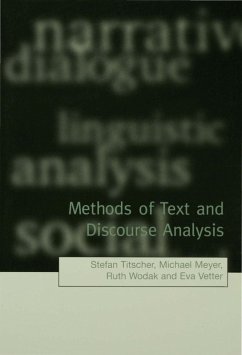 Methods of Text and Discourse Analysis (eBook, PDF) - Titscher, Stefan; Meyer, Michael; Wodak, Ruth; Vetter, Eva