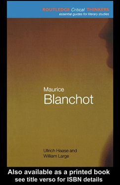Cover Maurice Blanchot (eBook, PDF)
