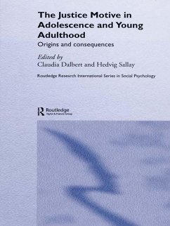 Cover The Justice Motive in Adolescence and Young Adulthood (eBook, PDF)