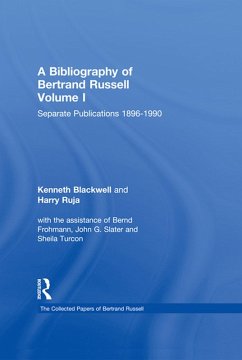 Cover A Bibliography of Bertrand Russell (eBook, ePUB)