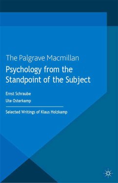 Psychology from the Standpoint of the Subject (eBook, PDF) - Boreham, Andrew; Holzkamp, Klaus; Sloan, Tod