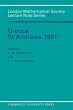Groups - St Andrews 1981 (eBook, PDF) - Bild 1