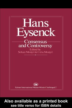 Cover Hans Eysenck: Consensus And Controversy (eBook, PDF)