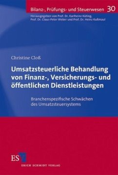 Cover Umsatzsteuerliche Behandlung von Finanz-, Versicherungs- und öffentlichen Dienstleistungen