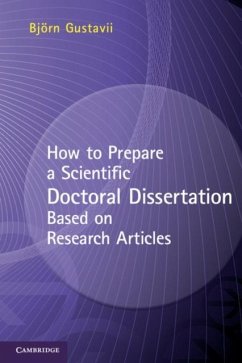 How to Prepare a Scientific Doctoral Dissertation Based on Research Articles (eBook, PDF) - Gustavii, Bjorn