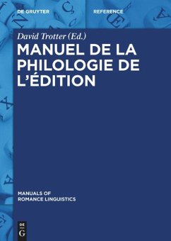 Manuel de la philologie de l¿édition