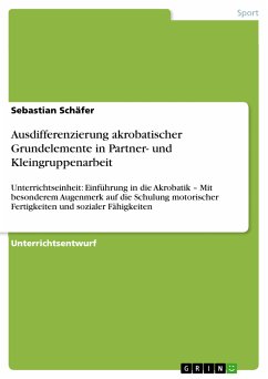 Ausdifferenzierung akrobatischer Grundelemente in Partner- und Kleingruppenarbeit (eBook, PDF) - Schäfer, Sebastian
