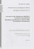 16th Report of Session 2012-13: Groceries Code Adjudicator Bill (Hl) Commons Amendments Enterprise and Regulatory Reform Bill Government Amendments: H