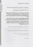 33rd Report of Session 2012-13: National Health Service (Primary Dental Services) (Miscellaneous Amendments and Transitional Provisions) Regulations 2