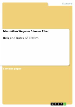 Risk and Rates of Return (eBook, PDF) - Wegener, Maximilian; Eiben, Jannes