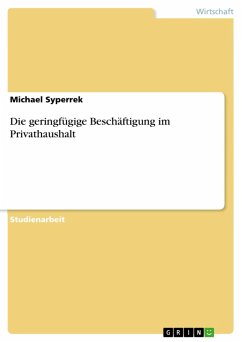 Cover Die geringfügige Beschäftigung im Privathaushalt (eBook, ePUB)
