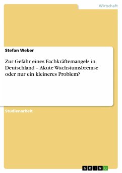 Zur Gefahr eines Fachkräftemangels in Deutschland - Akute Wachstumsbremse oder nur ein kleineres Problem? (eBook, ePUB) - Weber, Stefan