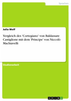 Vergleich des 'Cortegiano' von Baldassare Castiglione mit dem 'Principe' von Niccolò Machiavelli (eBook, PDF)