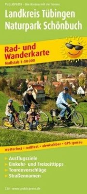PublicPress Rad- und Wanderkarte Landkreis Tübingen, Naturpark Schönbuch